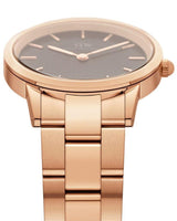 Daniel Wellington Iconic Link Black Dial Rose Gold Steel Strap Watch for Women - DW00100210 Buy Now By Daniel Wellington