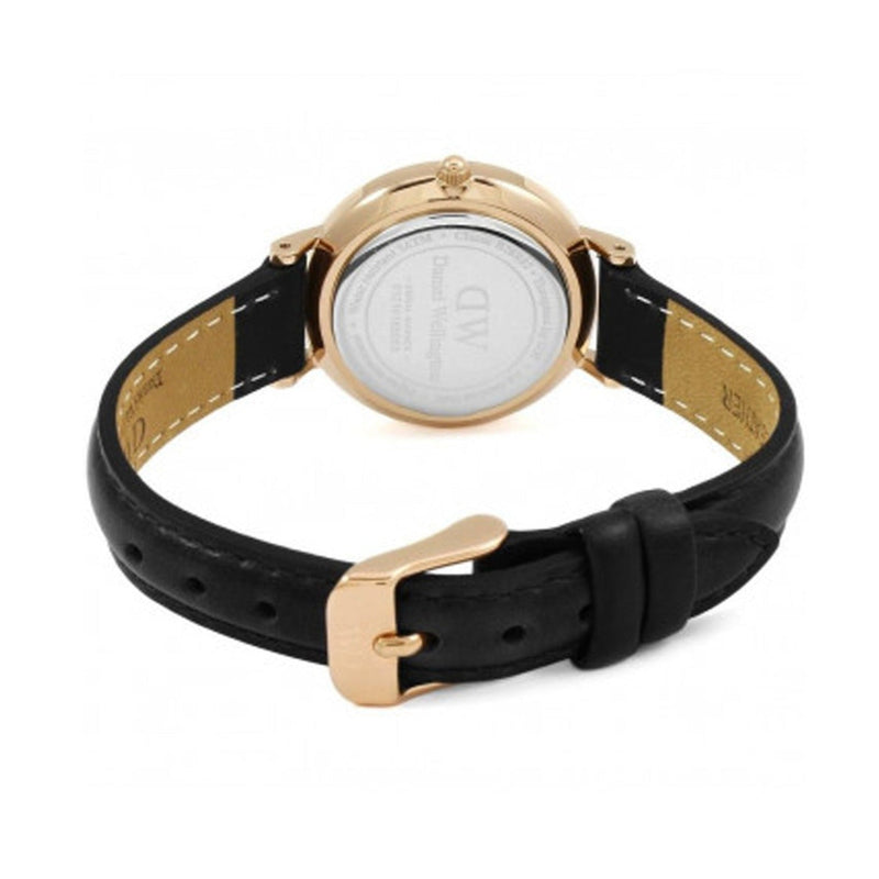 Daniel Wellington Classic Petite Sheffield Black Dial Black Leather Strap Watch For Women - DW00100224 Buy Now By Daniel Wellington