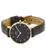 Daniel Wellington Classic Petite York Black Dial Brown Leather Strap Watch For Women - DW00100226 Buy Now By Daniel Wellington