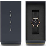 Daniel Wellington Petite Ashfield Black Dial Black Mesh Strap Watch For Women - DW00100245