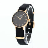 Daniel Wellington Petite Cornwall Black Dial Black Nylon Strap Watch for Women - DW00100247 Buy Now By Daniel Wellington