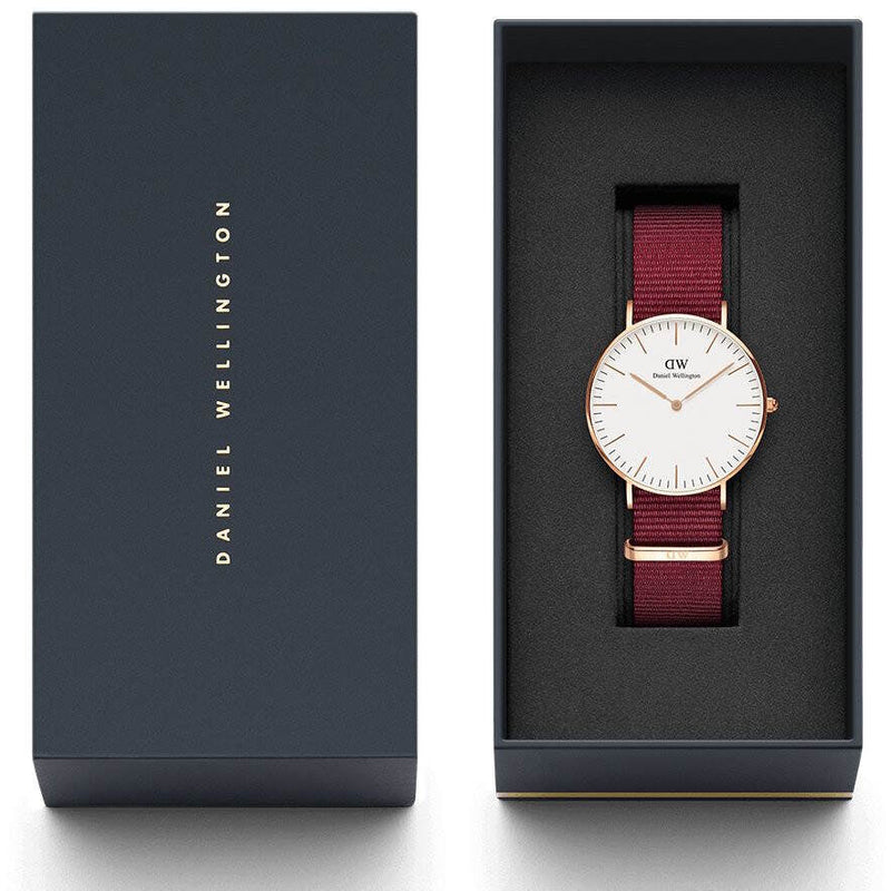 Daniel Wellington Classic Roselyn White Dial Red NATO Strap Watch For Women - DW00100271 Buy Now By Daniel Wellington