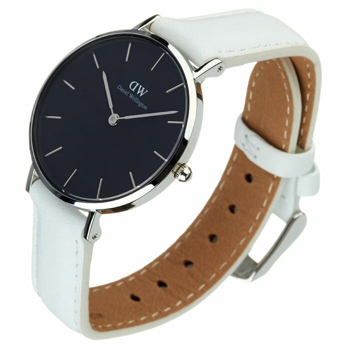 Daniel Wellington Classic Petite Bondi Black Dial White Leather Strap Watch For Women - DW00100284 Buy Now By Daniel Wellington