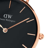 Daniel Wellington Classic Petite Dover Black Dial White NATO Strap Watch For Women - DW00100312 Buy Now By Daniel Wellington