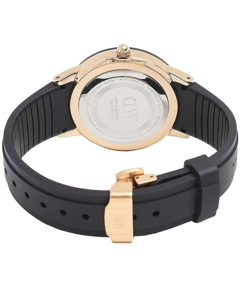 Daniel Wellington Iconic Motion Black Dial Rubber Strap Watch For Women - DW00100426 Buy Now By Daniel Wellington