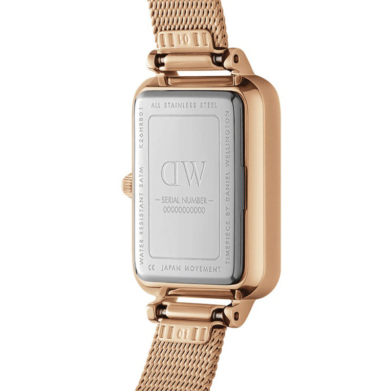 Daniel Wellington Quadro Melrose White Dial Gold Mesh Strap Watch For Women - DW00100431 Buy Now By Daniel Wellington