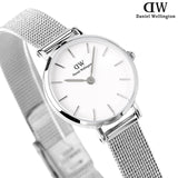 Shop Daniel Wellington Classic Petite Sterling White Dial Silver Mesh Bracelet Watch for Women - DW00100442 in USA