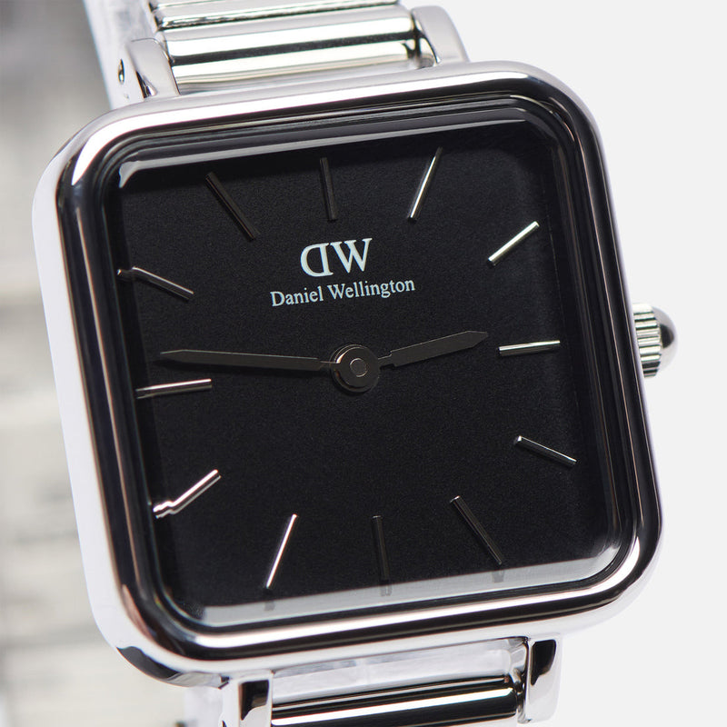 Daniel Wellington Quadro Studio Black Dial Silver Mesh Strap Watch For Women - DW00100522 Buy Now By Daniel Wellington