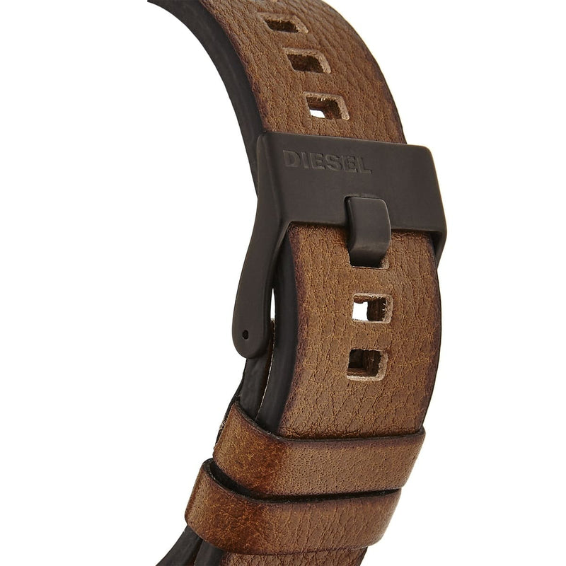 Diesel Mega Chief Quartz Black Dial Two Tone Leather Strap Watch For Men - DZ4305 Buy Now By Diesel
