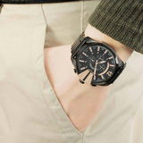 Diesel Mega Chief Chronograph Black Dial Black Steel Strap Watch For Men - DZ4309 Buy Now By Diesel