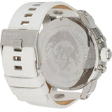 Diesel Badass Chronograph White Dial White Leather Strap Watch For Men - DZ7265 Buy Now By Diesel