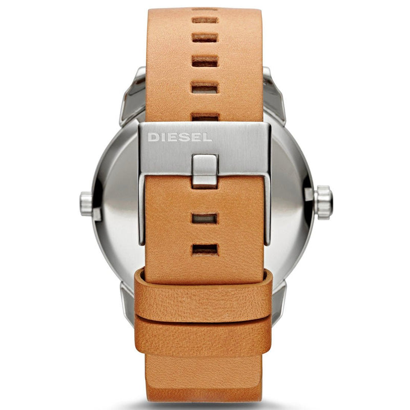 Diesel Mini Daddy Blue & Black Dial Brown Leather Strap Watch For Men - DZ7308 Buy Now By Diesel
