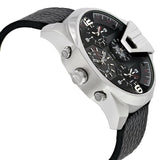 Diesel Uber Chief Oversized 4 Time Black Dial Leather Strap Watch For Men - DZ7376 Buy Now By Diesel