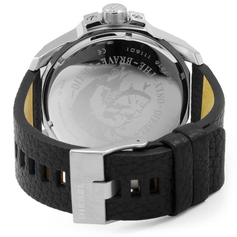 Diesel Uber Chief Oversized 4 Time Black Dial Leather Strap Watch For Men - DZ7376 Buy Now By Diesel