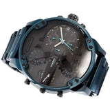 Shop Diesel Daddy 2.0 Chronograph Quartz Grey Dial Blue Steel Strap Watch For Men - DZ7414 in USA