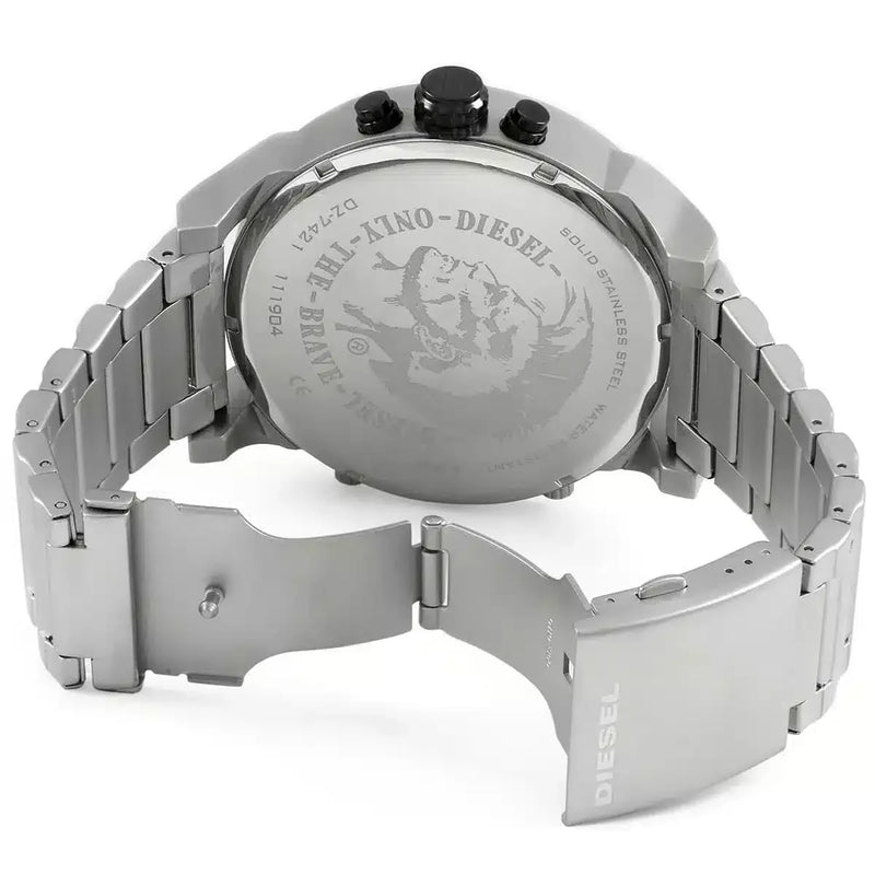 Diesel Mr. Daddy Chronograph Silver Dial Silver Steel Strap Watch For Men - DZ7421 Buy Now By Diesel