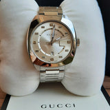 Gucci GG2570 Silver Dial Silver Steel Strap Watch For Men - YA142308 Buy Now By Gucci