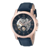 Fossil Grant Mechanical Blue Dial Blue Leather Strap Watch for Men - ME3054 Buy Now By Fossil
