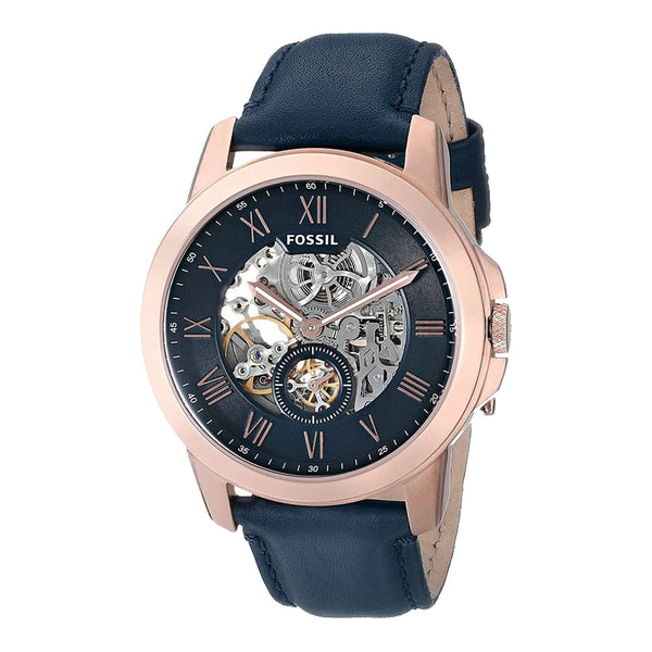 Fossil Grant Mechanical Blue Dial Blue Leather Strap Watch for Men - ME3054 Buy Now By Fossil