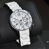 Marc Jacobs Rock Chronograph White Dial White Silicone Strap Watch for Women - MBM2574 Buy Now By Marc Jacobs