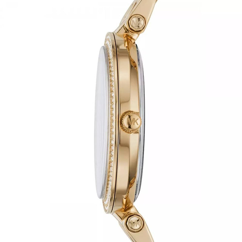 Michael Kors Darci Pink Dial Gold Steel Strap Watch for Women - MK3444 Buy Now By Michael Kors