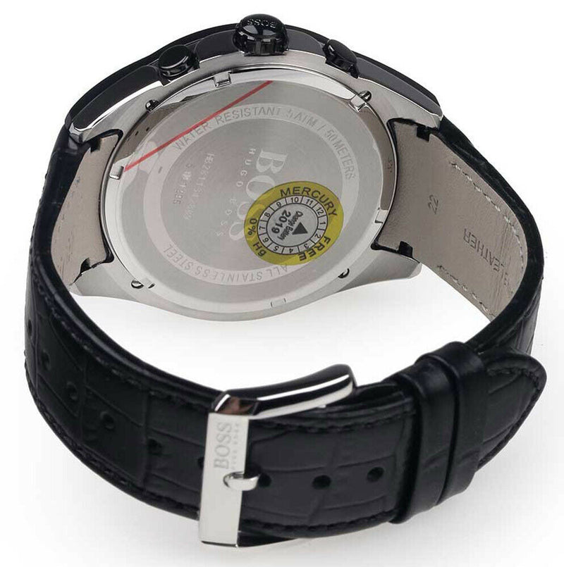 Hugo Boss Onyx Black Dial Black Leather Strap Watch for Men - 1513367 Buy Now By Hugo Boss