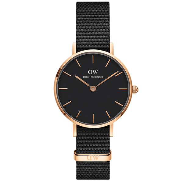 Daniel Wellington Petite Cornwall Black Dial Black Nylon Strap Watch for Women - DW00100247 Buy Now By Daniel Wellington