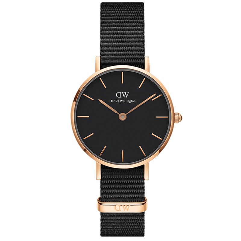 Daniel Wellington Petite Cornwall Black Dial Black Nylon Strap Watch for Women - DW00100247 Buy Now By Daniel Wellington