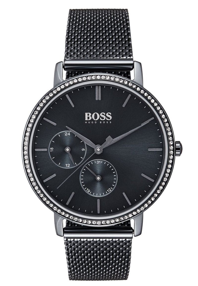 Hugo Boss Infinity Black Dial Black Mesh Bracelet Watch for Women -1502521 Buy Now By Hugo Boss