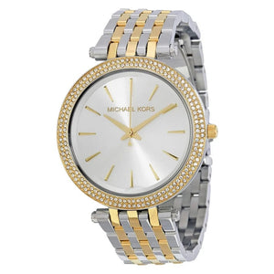 Michael Kors Darci Silver Dial Two Tone Steel Strap Watch for Women - MK3215