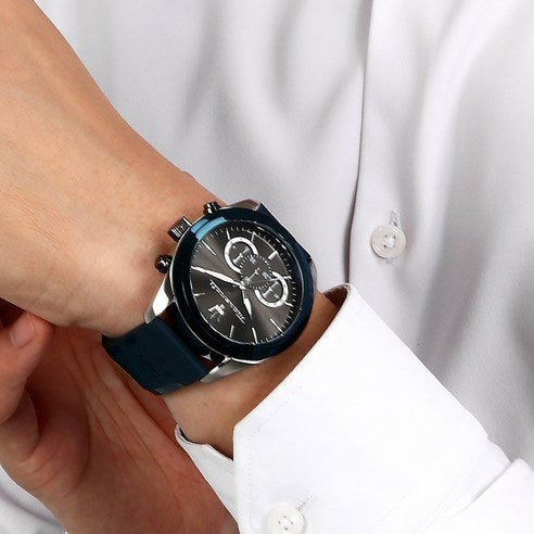Maserati Traguardo Chronograph Blue Dial Black Silicone Strap Watch For Men - R8871612046 Buy Now By Maserati