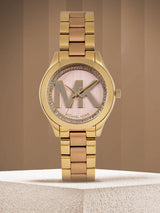 Michael Kors Mini Slim Runway Rose Gold Dial Two Tone Steel Strap Watch for Women - MK3650 Buy Now By Michael Kors