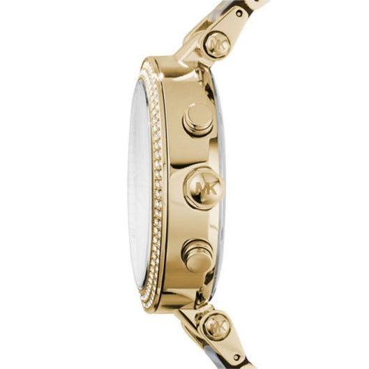 Michael Kors Parker Chronograph Blue Dial Gold Steel Strap Watch For Women - MK6262 Buy Now By Michael Kors