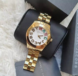 Marc Jacobs Rivera White Dial Gold Steel Strap Watch for Women - MBM3137 Buy Now By Marc Jacobs