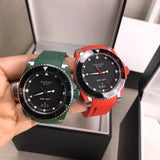 Shop Gucci Dive Black Dial Green Rubber Strap Watch For Men - YA136310 in USA