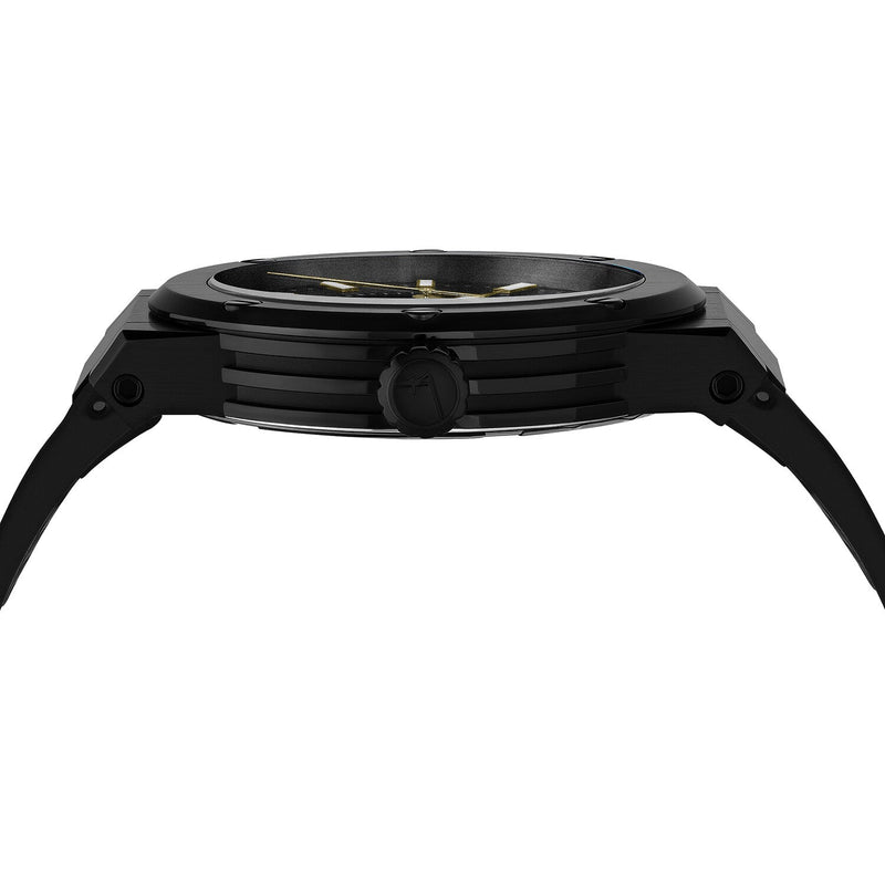 Shop Salvatore Ferragamo F-80 Classic Black Dial Black Rubber Strap Watch for Men - SFHY01622 in USA