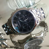 Emporio Armani Classic Chronograph Black Dial Silver Steel Strap Watch For Men - AR1786 Buy Now By Emporio Armani