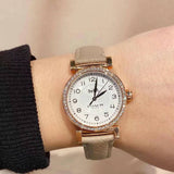 Coach Madison Diamonds White Dial Beige Leather Strap Watch for Women - 14503394