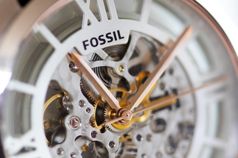 Fossil Townsman Automatic Skeleton Silver Dial Black Leather Strap Watch for Men - ME3041 Buy Now By Fossil