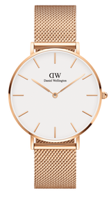 Daniel Wellington Petite Melrose White Dial Rose Gold Mesh Strap Watch For Women - DW00100305 Buy Now By Daniel Wellington