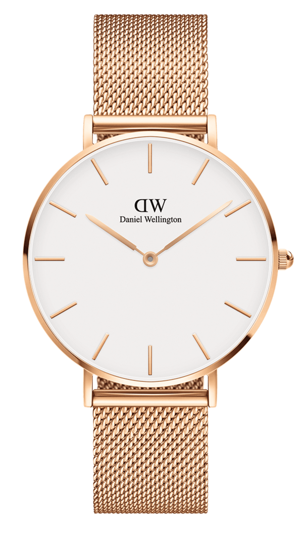 Daniel Wellington Petite Melrose White Dial Rose Gold Mesh Strap Watch For Women - DW00100305 Buy Now By Daniel Wellington