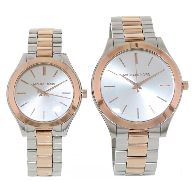 Michael Kors Slim Runway White Dial Two Tone Steel Strap Watch for Women - MK3204 Buy Now By Michael Kors