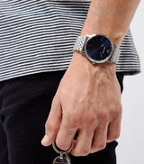 Emporio Armani Kappa Quartz Blue Dial Silver Steel Strap Watch For Men - AR80010 Buy Now By Emporio Armani