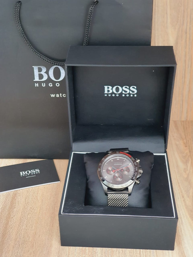 Hugo Boss Ikon Grey Dial Grey Mesh Bracelet Watch for Men - 1513443 Buy Now By Hugo Boss