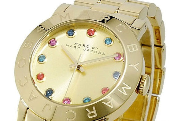 Marc Jacobs Blade Gold Dial Gold Steel Strap Watch for Women - MBM3141 Buy Now By Marc Jacobs