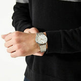 Emporio Armani Kappa Quartz Silver Dial Two Tone Mesh Bracelet Watch For Men - AR11093 Buy Now By Emporio Armani