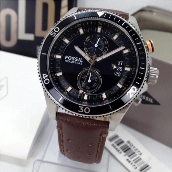 Fossil Wakefield Black Dial Brown Leather Strap Watch for Men - CH2944 Buy Now By Fossil