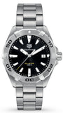 Tag Heuer Aquaracer Black Dial Silver Steel Strap Watch for Men - WBD1110.BA0928