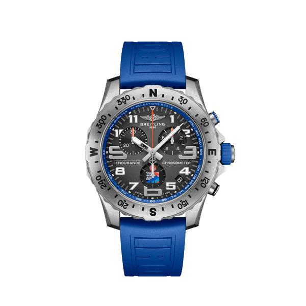 Breitling Endurance Pro Ironman World Championship Grey Dial Blue Rubber Strap Watch for Men - E823103A1M1S1