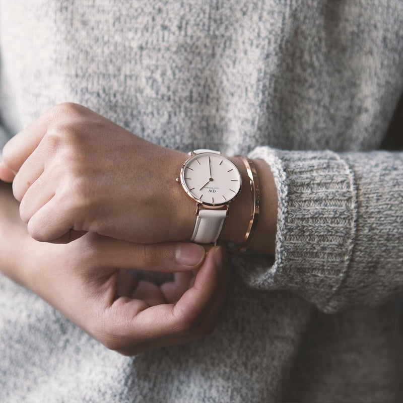 Daniel Wellington Petite Bondi White Dial White Leather Strap Watch for Women - DW00100189 Buy Now By Daniel Wellington